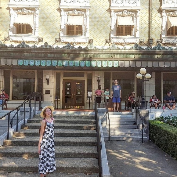 Palm tree maxi dress tropical - Picture 3 of 4